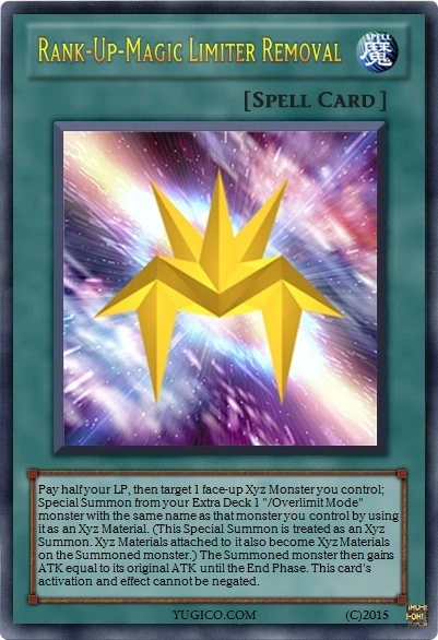 Rank Up Magic Limiter Removal Yu Gi Oh Card Maker Wiki Fandom