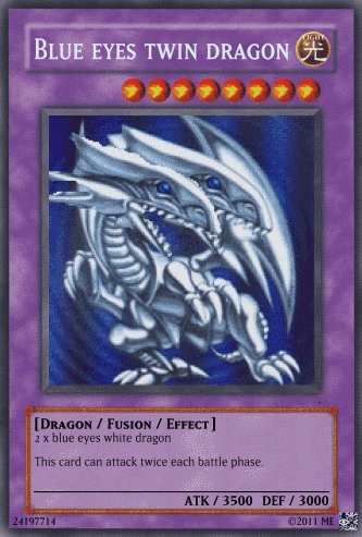 Blue-Eyes Twin Dragon (Cyberhero) | Yu-Gi-Oh Card Maker Wiki | Fandom