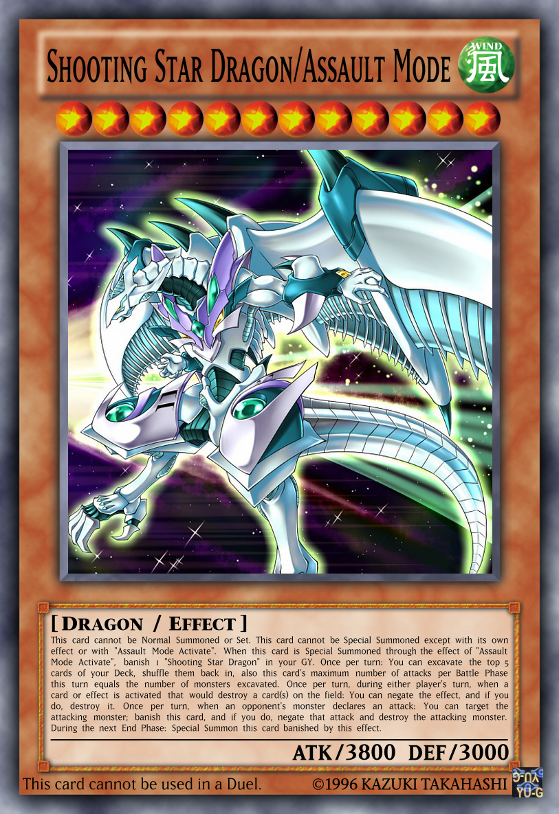 Shooting Star Dragon Assault Mode Yu Gi Oh Card Maker Wiki Fandom