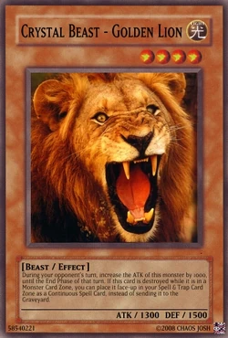 Crystal Beast Golden Lion | Yu-Gi-Oh Card Maker Wiki | Fandom