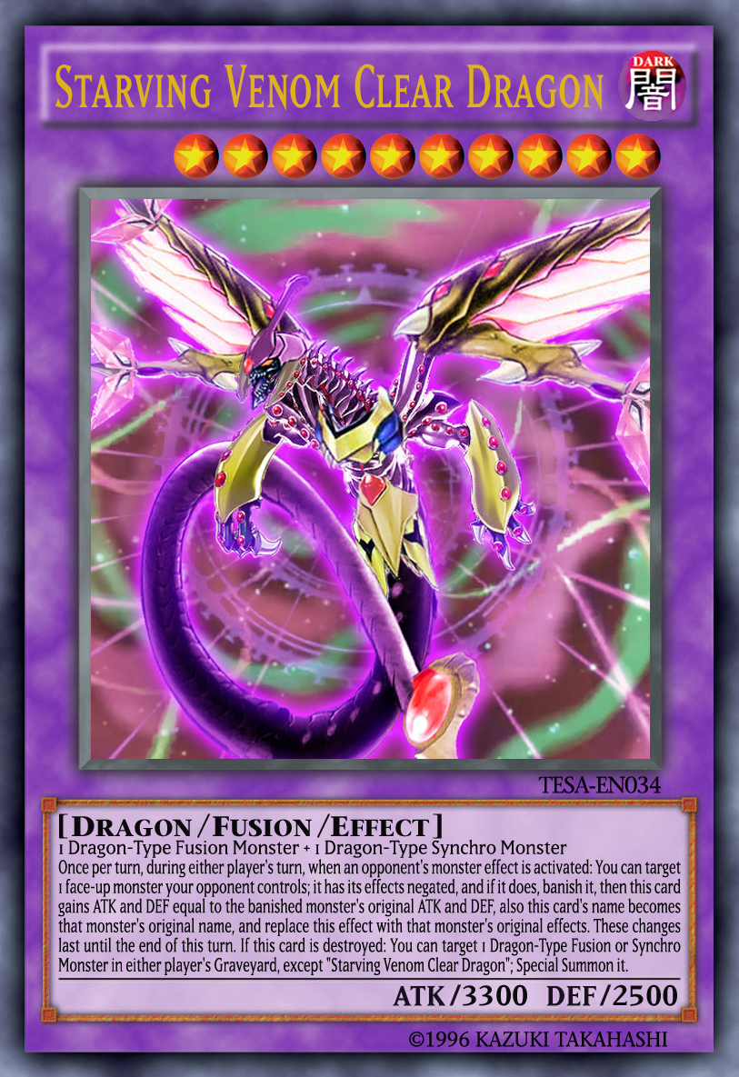 Starving Venom Clear Dragon | Yu-Gi-Oh Card Maker Wiki | Fandom