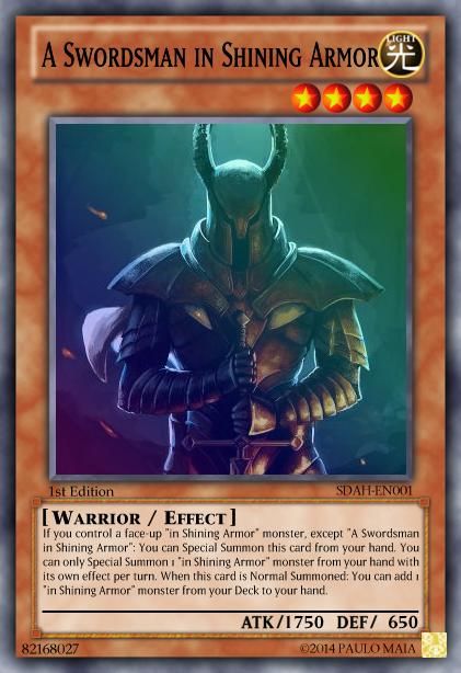 A Swordsman In Shining Armor Yu Gi Oh Card Maker Wiki Fandom