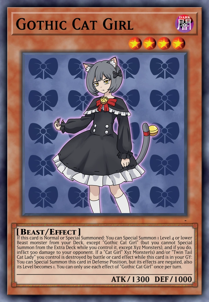Gothic Cat Girl | Yu-Gi-Oh Card Maker Wiki | Fandom