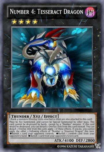 Number 4: Tesseract Dragon | Yu-Gi-Oh Card Maker Wiki | Fandom