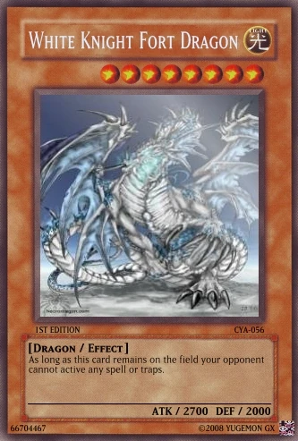 White Knight Fort Dragon | Yu-Gi-Oh Card Maker Wiki | Fandom