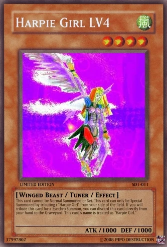 Harpie Girl LV4 | Yu-Gi-Oh Card Maker Wiki | Fandom Harpie Girl LV4 | Yu-Gi-Oh Card Maker Wiki | Fandom