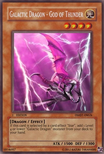 Galactic Dragon - God of Thunder | Yu-Gi-Oh Card Maker Wiki | Fandom