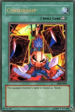Card Gallery:Censorship (SP08) | Yu-Gi-Oh Card Maker Wiki | Fandom