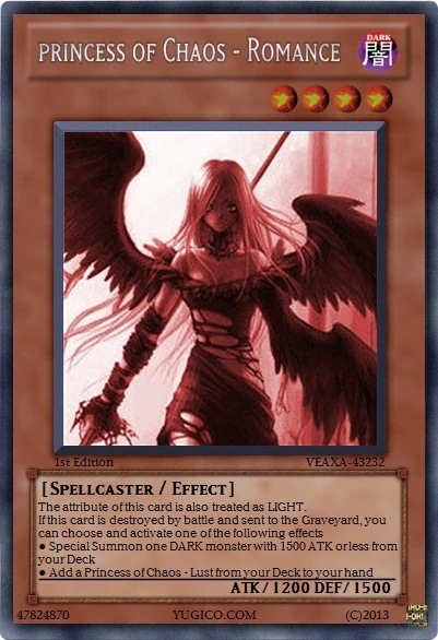 Princess Of Chaos Romance Yu Gi Oh Card Maker Wiki Fandom