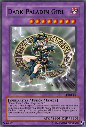 Yu-Gi-Oh Super Rare Proxy Custom Card Dark Paladin Girl Holographic