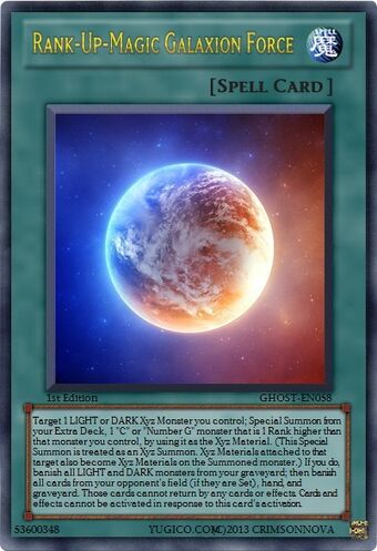 Rank Up Magic Galaxion Force Yu Gi Oh Card Maker Wiki Fandom