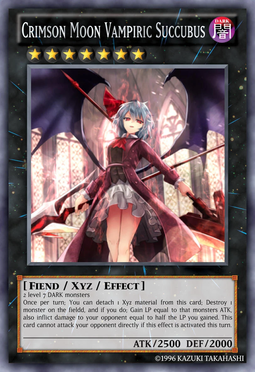 Crimson Moon Vampiric Succubus | Yu-Gi-Oh Card Maker Wiki | Fandom
