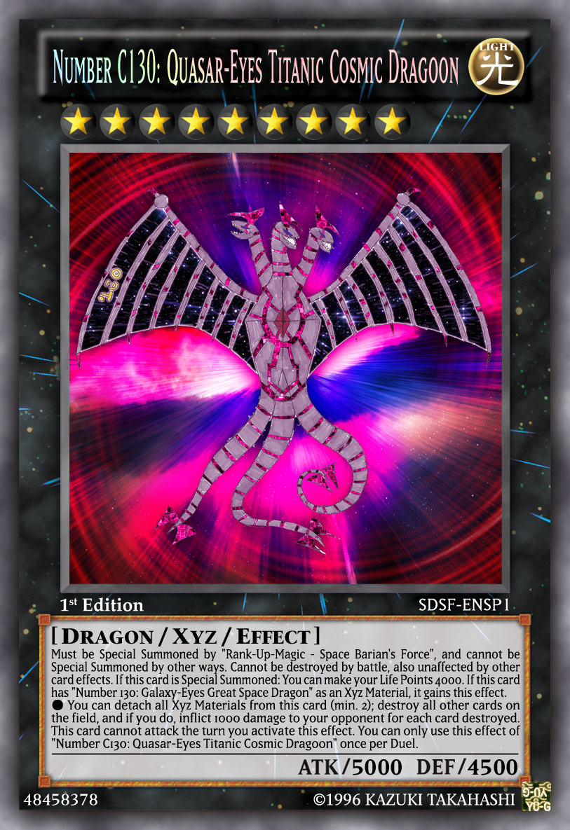 Number C130: Quasar-Eyes Titanic Cosmic Dragoon | Yu-Gi-Oh Card