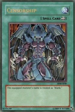 Card Gallery:Censorship (SP08) | Yu-Gi-Oh Card Maker Wiki | Fandom