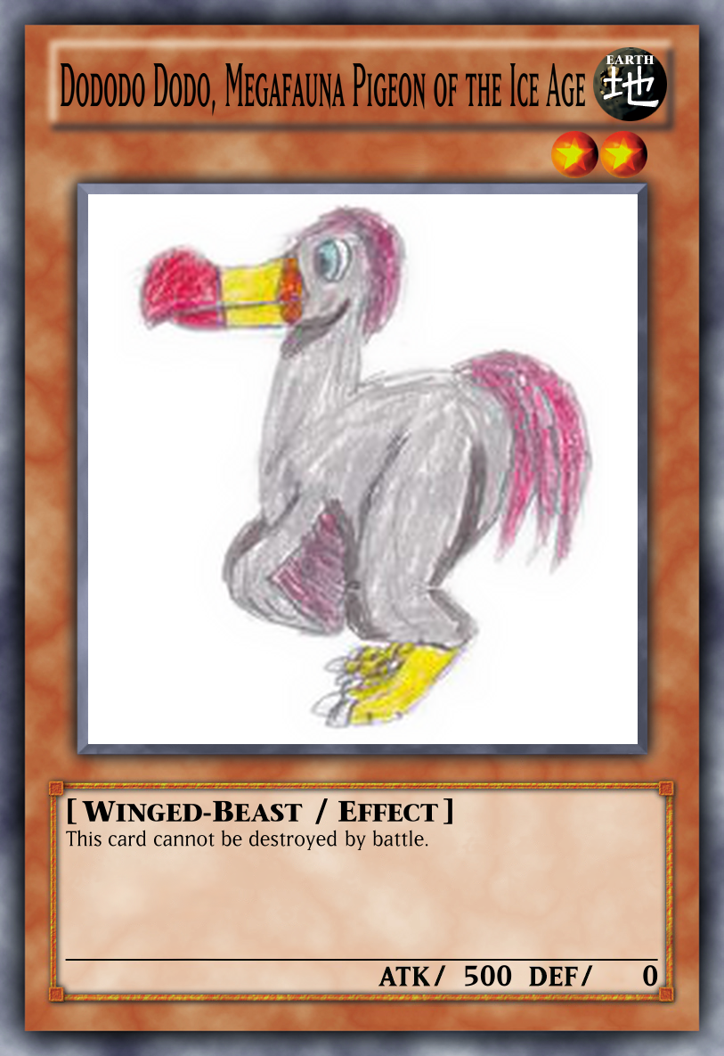 Dododo Dodo, Megafauna Pigeon of the Ice Age | Yu-Gi-Oh Card Maker 
