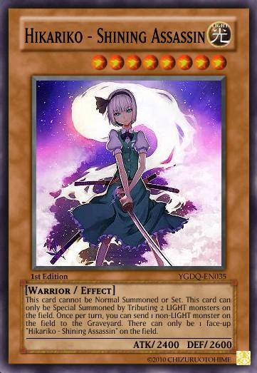 Hikariko - Shining Assassin | Yu-Gi-Oh Card Maker Wiki | Fandom