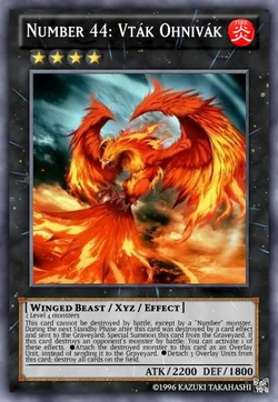 Number 44: Vták Ohnivák | Yu-Gi-Oh Card Maker Wiki | Fandom
