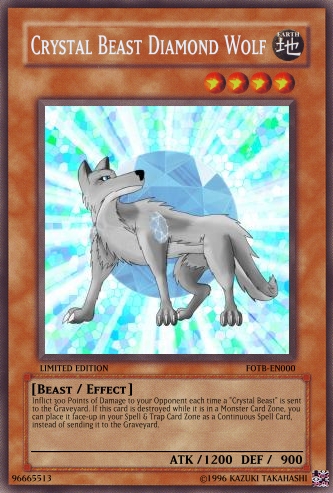 Crystal Beast Diamond Wolf Yu Gi Oh Card Maker Wiki Fandom