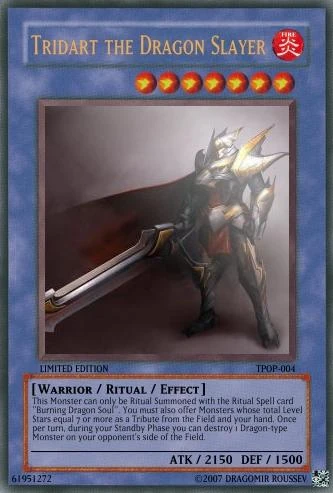 Tridart the Dragon Slayer | Yu-Gi-Oh Card Maker Wiki | Fandom