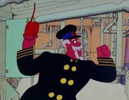 Old Fred piloting the yellow submarine