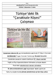 Çanakkale köşesi