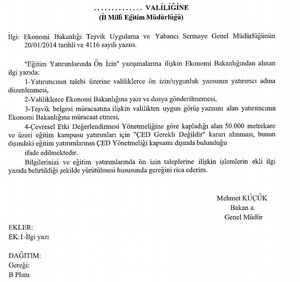 Özel öğretim teşvik bakanlık resmi yazı çed vss.jpg