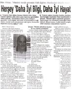 Daha İyi Bilgi, Daha İyi Hayat Projemiz