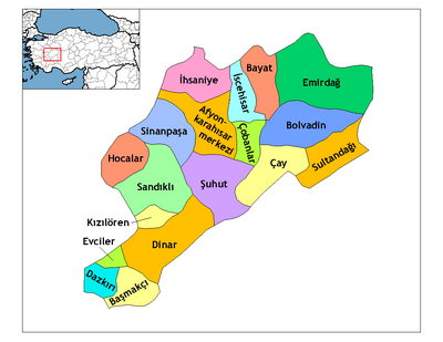 Afyonkarahisar districts