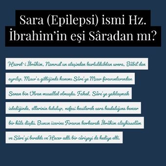 Sara Veya Epilepsi Adi Hz Ibrahim In Ilk Esi Sare Annemizin Isminden Mi Yenisehir Wiki Fandom