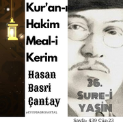 Yasin suresi KHMK Hasan Basri Çantay meali