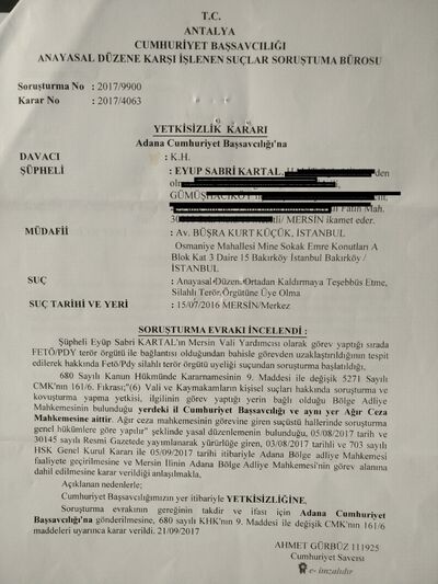 ankara cumhuriyet bassavciligi nin