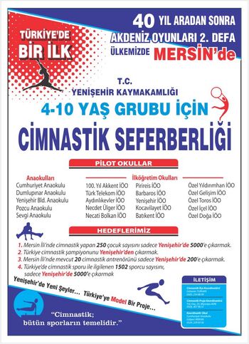 Yenişehir'de Cimnastik Seferberliği Afişi