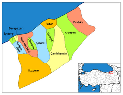 Rize districts