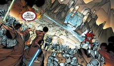 Depa Billaba, Kaller'de taburuna liderlik ediyor.