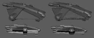 Ghost'un Star Wars Rebels modeli (sol) ve Rogue One modeli (sağ)