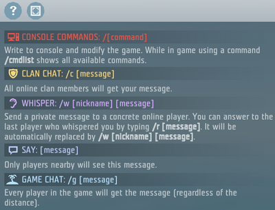 Chat commands