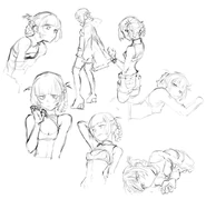 Nazuna Illustrations sketch by Kotoyama.