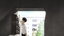 Kou places a walkie-talkie in hopes that someone will find it.