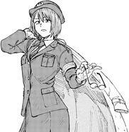 Anko disguised as a police officer.