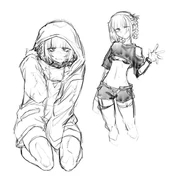 Nazuna Illustrations sketch by Kotoyama.
