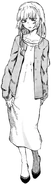 Nazuna in a modest outfit that Hatsuka chose for her.