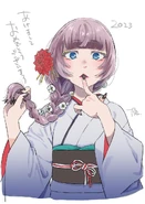 Nazuna in Yukata Illustration by Haruka Sagawa.