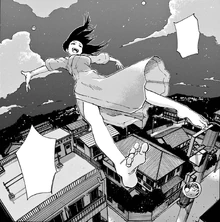 Kabura takes her first flight and erupts in euphoric laughter.