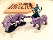 Eloraminis.png (1.59 MB) Miniatures are used to depict characters on a map. These are miniatures of Elora (clockwise from left: dire wolf, Elora, bear), pictured alongside a fan-made High Rollers D&D coaster.