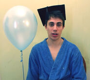 Kogie and a balloon in one of his YouTube videos