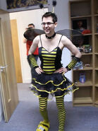 Lewis in his bumble bee costume in 2012