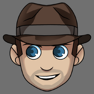 Dave's second Yogscast avatar, updated with a grey background.