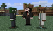 Smith, Ross, and Trott in Minecraft.