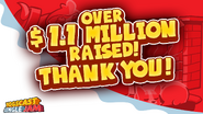 Over 1.1 Million Dollars was raised during the 2014 Jingle Jam