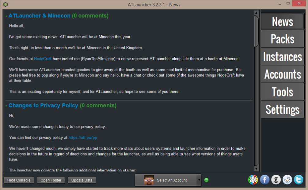 ATLauncher - Help - How to add an account